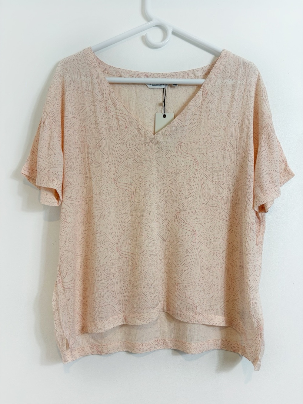 Anthropologie Sparkz Copenhagen Pale Blush Tessa Tee Blouse